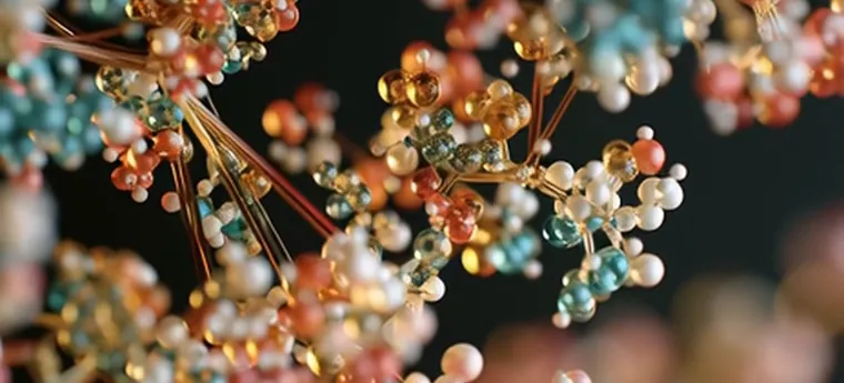 Microscopic view of a molecular structure